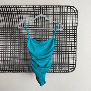 Free People Belle Anna The Ruched Maillot One-Piece Swimsuit